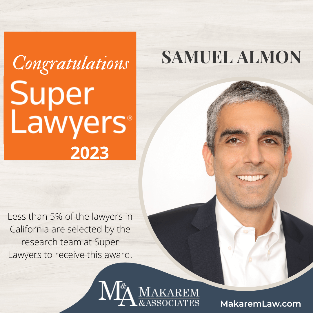 Super Lawyers -2023 award for Samuel Almon