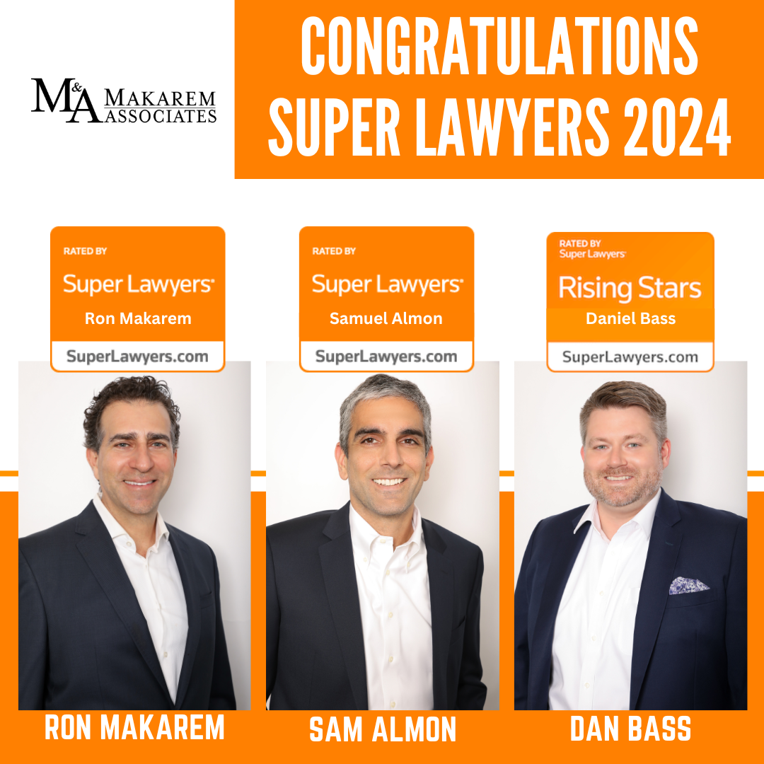 Congratulations Super Lawyers 2024 Ron Makarem, Sam Almon and Dan Bass